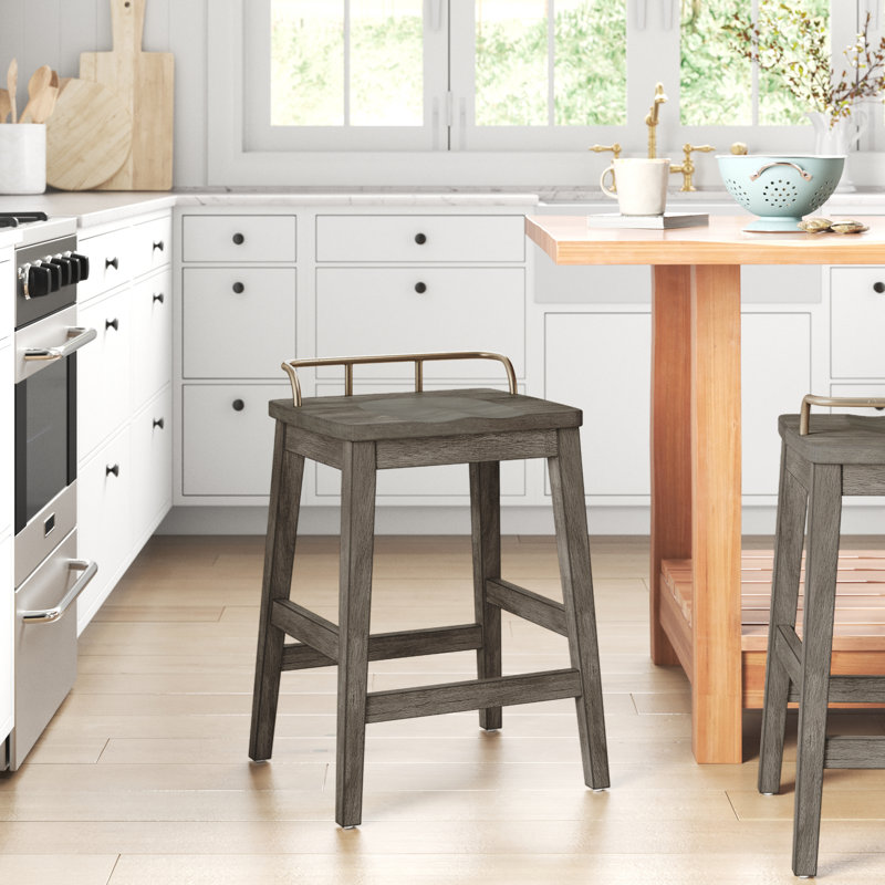 Bruno Solid Wood Counter Stool
