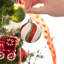  Ensemble d'ornements de Noël, décorations d'arbre de Noël incassables en forme de boules de Noël rouges, vertes et blanches en vrac, décorations fantaisistes pour arbres de Noël