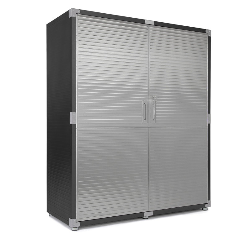 Yessenia 60'' Wide 6 - Shelf Storage Cabinet, Graphite