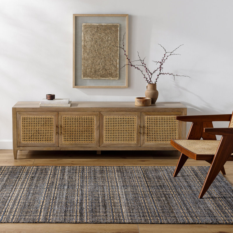 Spanjian Geometric Indoor Rug, Rectangle 8' x 10'