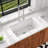 30'' L x 18'' W Ceramic Undermount Kitchen Sink, Dual Mount Single Bowl Kitchen Sink with Strainer and Sink Grid-122918779