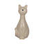 Figurine de chat en grès avec cou allongé et queue sculptée avec une expression faciale souriante et une base intégrée-874831715-874831712
