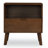 Mathiatis Mid Century Ash Veneer Open Shelf Nightstand