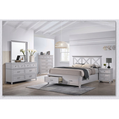 Commode blanche à 5 tiroirs avec joints en queue d'aronde français durables et rangement spacieux pour un décor moderne et traditionnel