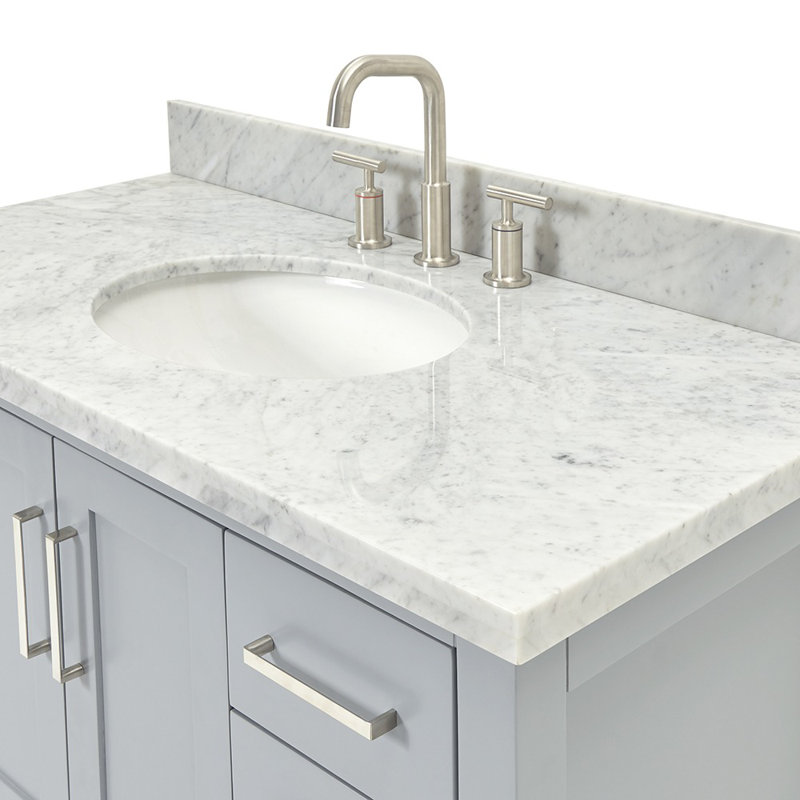 Magnolia Bath Vanity Rectangular Basin S043SCWRV, Oval, Gray