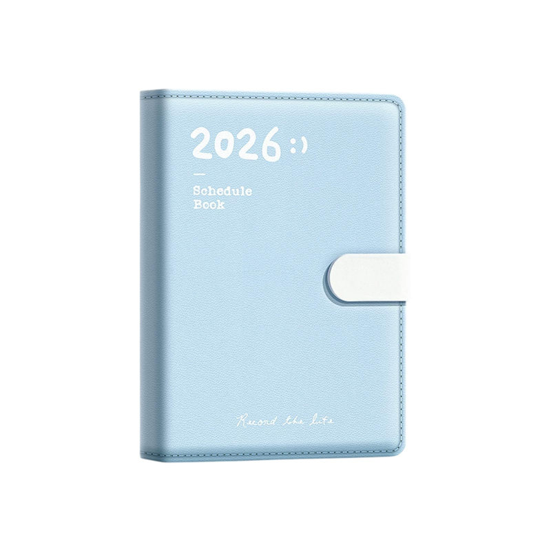 Cahier papier 2026 Planner Cahier épais Fermeture magnétique, Blue