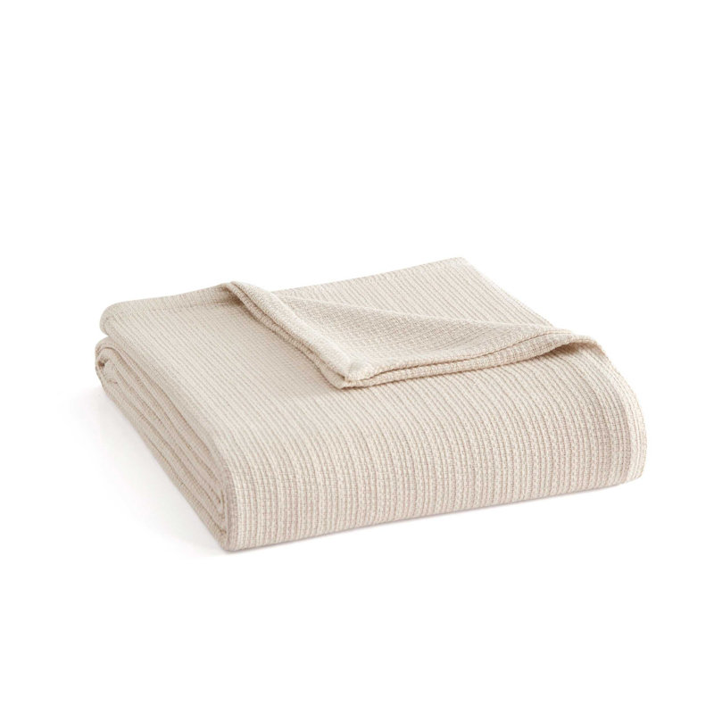 Couverture réversible en coton uni Martha Stewart Bedford, Grand lit, Rose