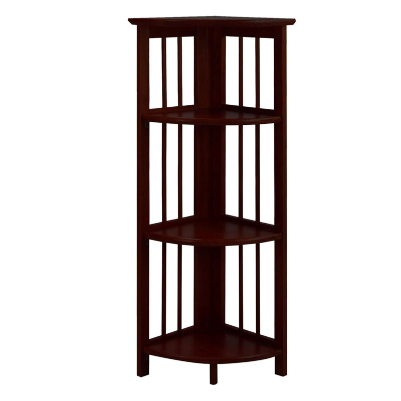 Duerr Corner Bookcase, Truffle Brown, 38.8" H x 12.5" W x 11.5" D