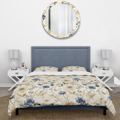 Botanical Sketches Ii III Floral Duvet Cover