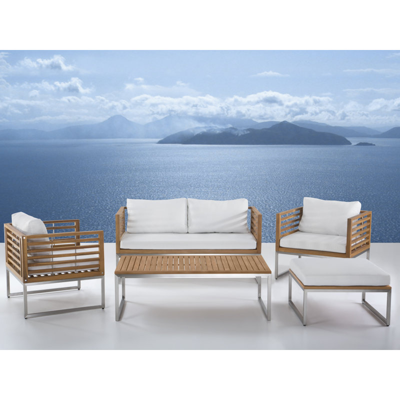Indoor / Outdoor Square Cushion Cover, White