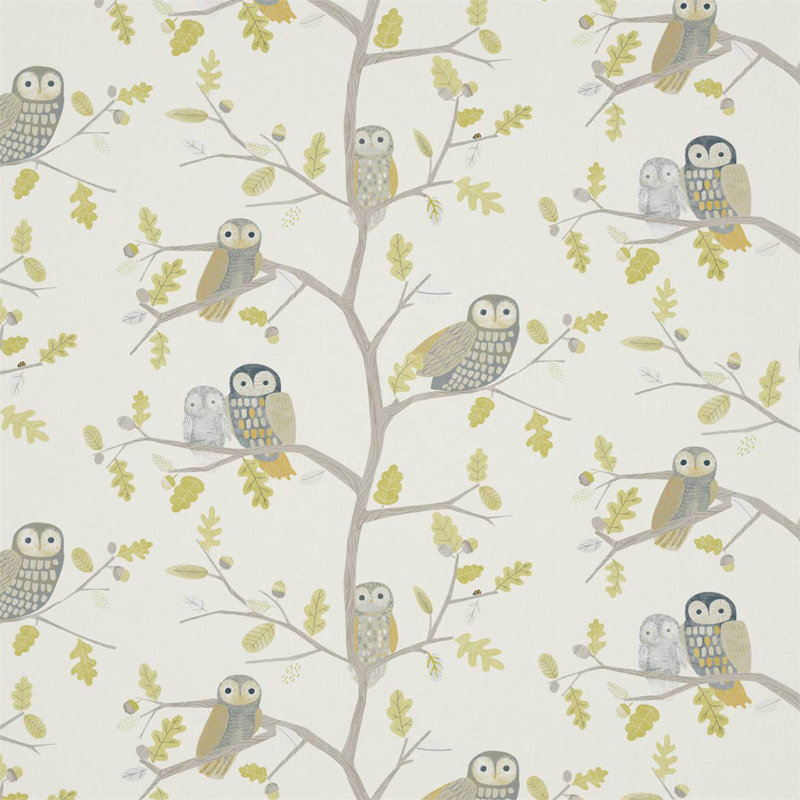 Little Owls Fabric, Kiwi