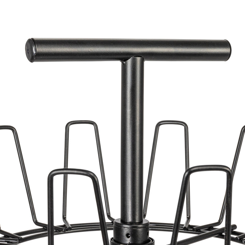 3Tier12PairRevolvingBootandShoeRack, Matte Black