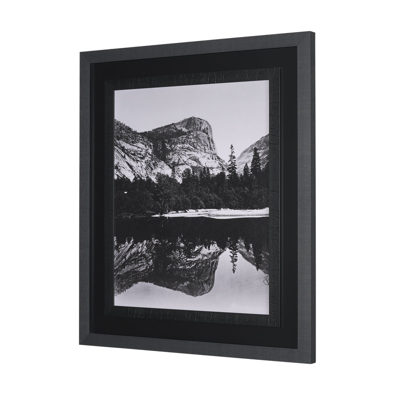Mirror Lake by Carleton E Watkins a Hand Embelished Textured Framed Art Print, Mirror Lake