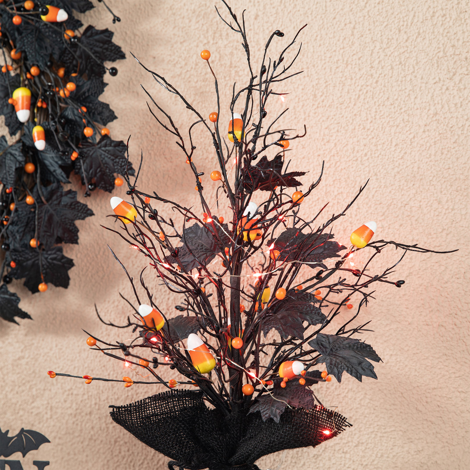 Lighted Halloween Tabletop Tree