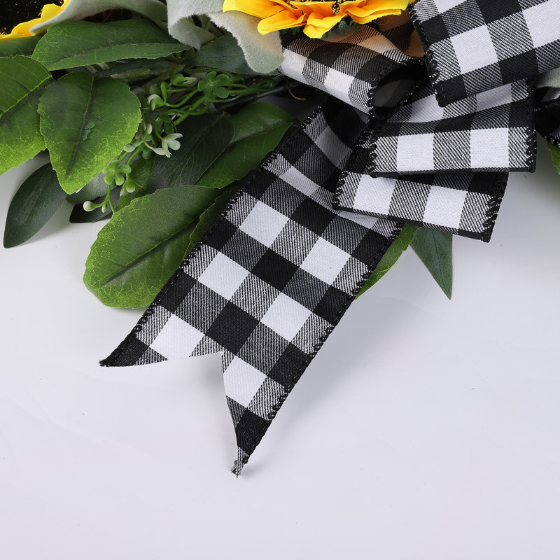 , Vert / jaune, automne, larme, drapeaux, tournesol, Noël, guirlande de tournesol artificielle avec feuilles de verdure, boucles rustiques, drapeaux suspendus pour porte d'entrée