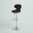 Claudine Contemporary Cozy Mid-Back Vinyl Adjustable Height Barstool with Chrome Base-2119827769