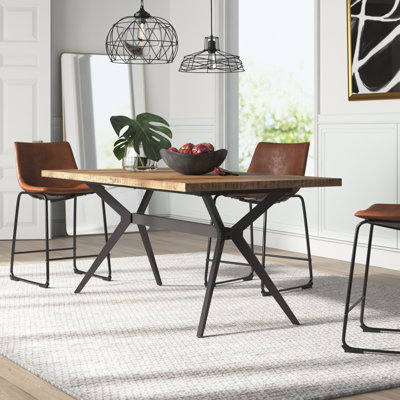 Etna Pine Metal Base Dining Table