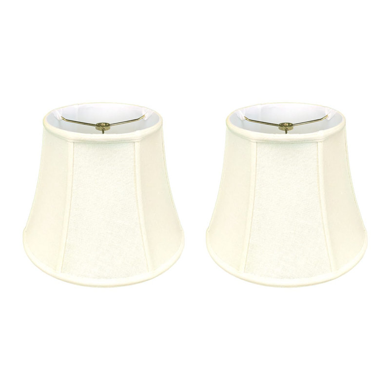 Royal Designs, Inc. BSO-708-14LNEG-2, abat-jour de base en forme de cloche modifiée, 9 x 14 x 10,5, coquille d'œuf en lin, paquet de 2