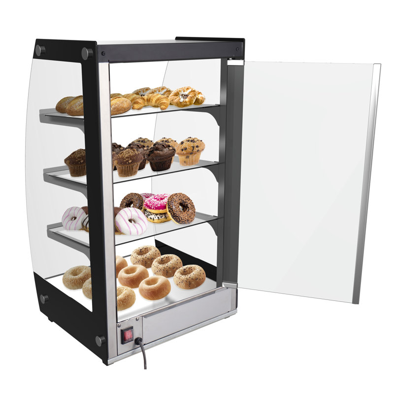 16 in. Commercial Glass Bakery Display Case, with LED Lighting and Rear Door, 2.7 cu. ft. DC-3CB