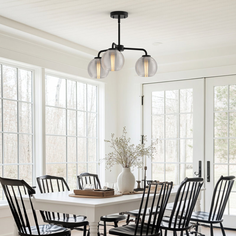 Lustre suspendu encastré 3 lumières Chmura