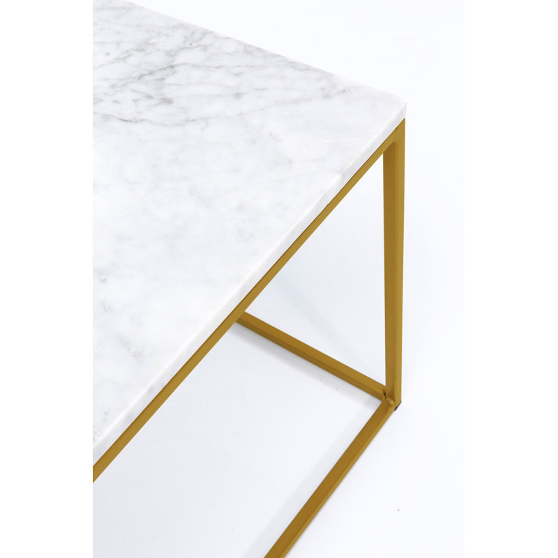 Key Frame Coffee Table, Gold, White