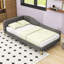 Lit de jour rembourré en lin pour le salon-346381561-346106653