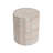 Indoor/outdoor Lightweight Concrete Side Table - Travertine Finish, Cylinder Structure