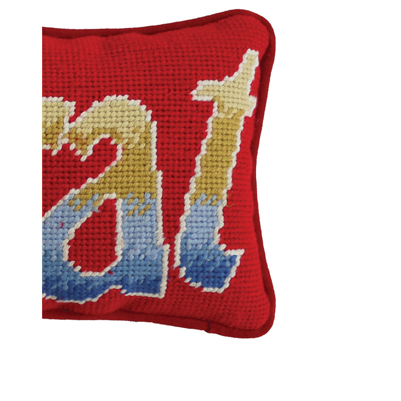 Brat Needlepoint Petite Throw Pillow