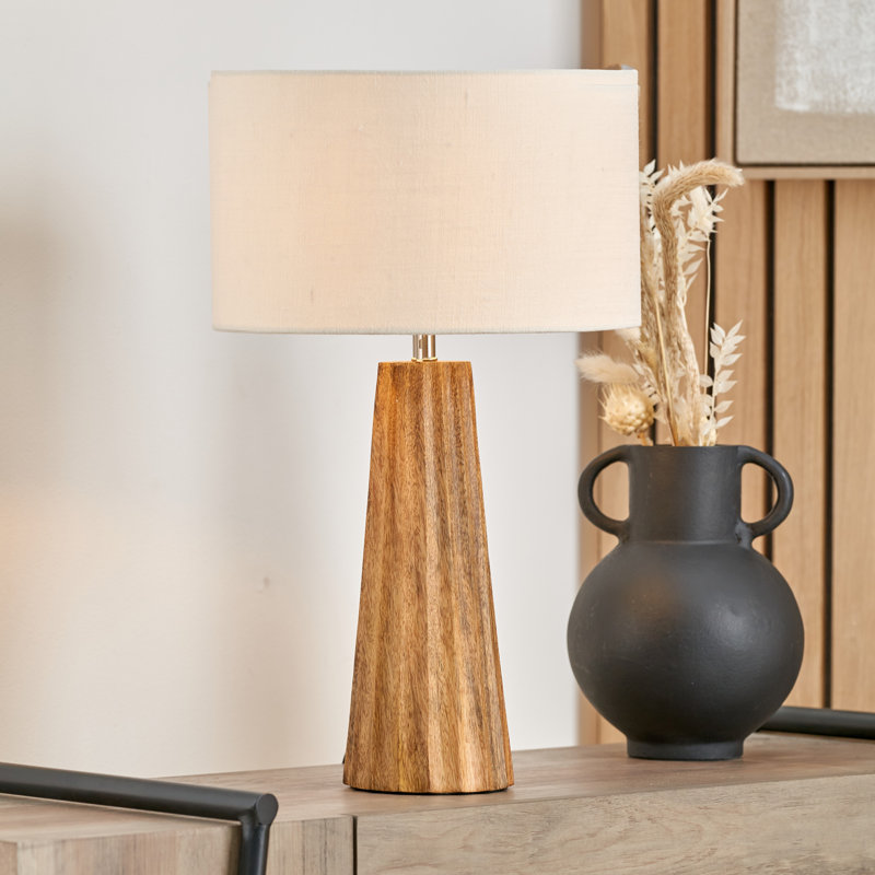 Draydon Table Lamp, Natural/White