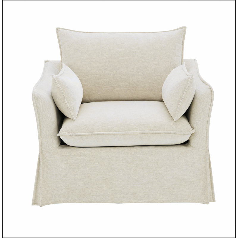 Chaise en lin Shane avec 2 coussins