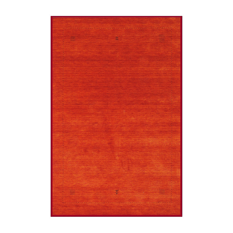 Tapis contemporain orange, Rectangle 5 pi 0 po x 8 pi 0 po