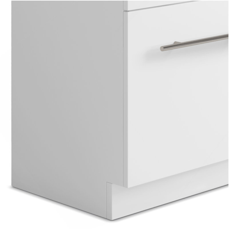 Metro - Armoire à linge 24 po avec robinet et évier en acier inoxydable - blanc, H 35,4 po x l 19,7 po x P 23,6 po