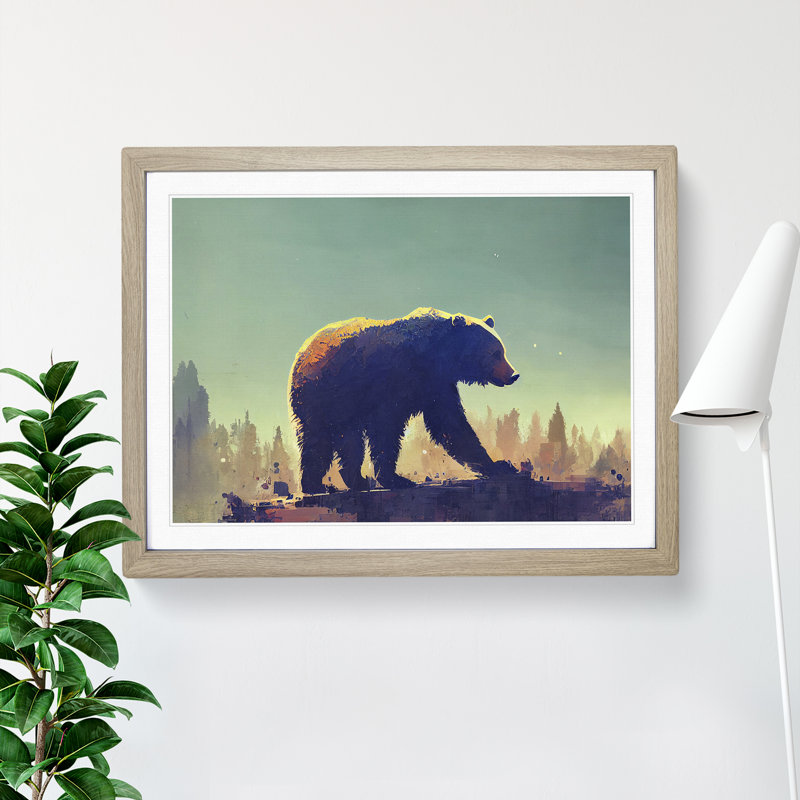 Bear Vol.4 - Framed Print, Oak, 46cm H x 64cm W x 2cm D