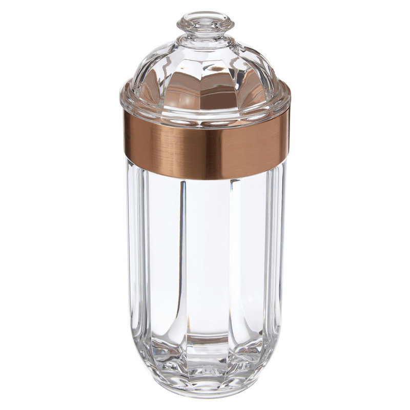 Jar, Rose Gold, 22cm H x 10cm W x 10cm D