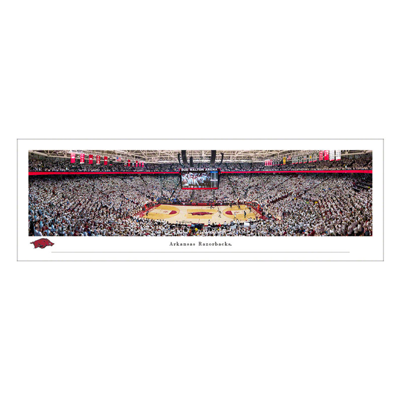 Razorbacks d'Arkansas, H 13,5 po x l 40 po x P 0,1 po, Unframed, Pas de tapis