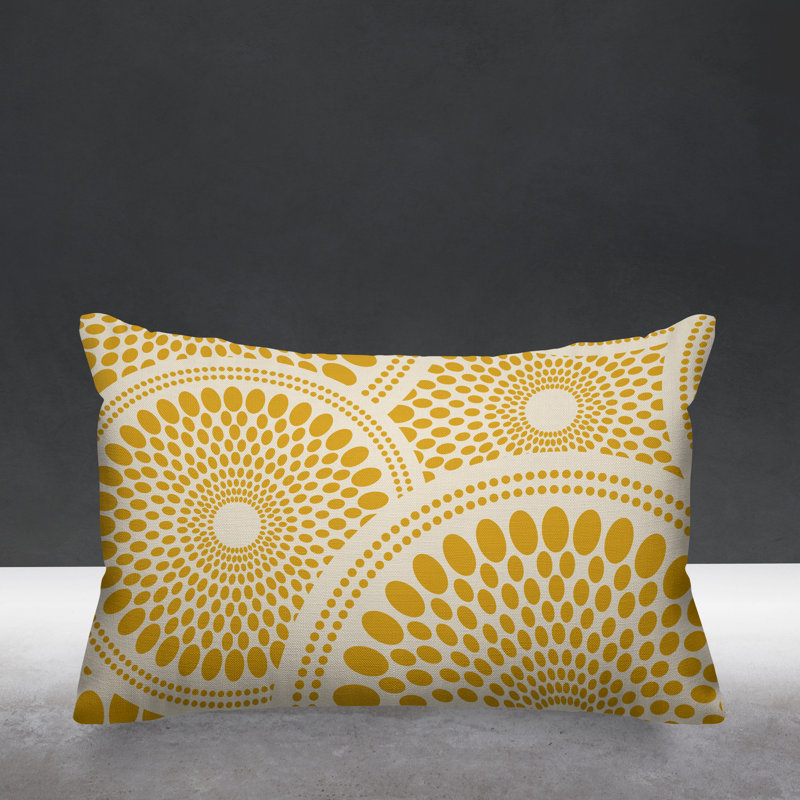 Penn Outdoor Reversible Throw Pillow, Yellow
