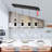 4-Light Modern Rectangular Dimmable Led Crystal Chandelier-1289534494-1289534495
