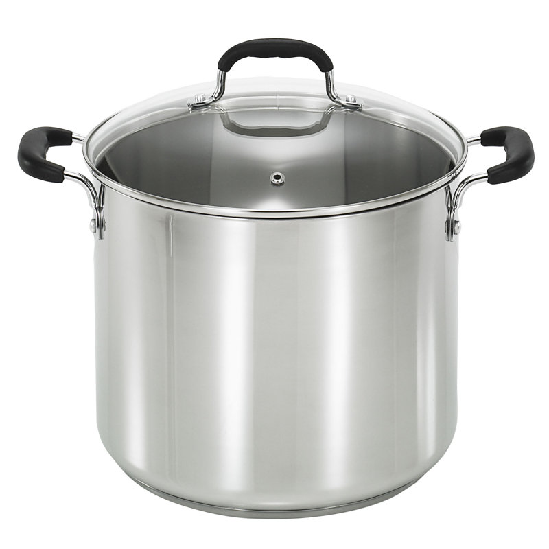 T-fal Stainless Steel 12 qt. Stockpot with lid