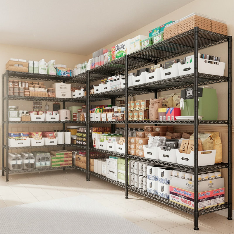 5-Tier Wide Heavy Duty Metal Shelving Unit