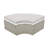 TOPMAX Patio Furniture Round Outdoor Sectional Sofa Set Rattan Daybed Two-Tone Weave Sunbed with Retractable Canopy, Separate Seating and Removable Cushion, Gray-946007393