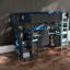 Lit mezzanine en bois peu encombrant, configuration de jeu avec rangement, maison moderne