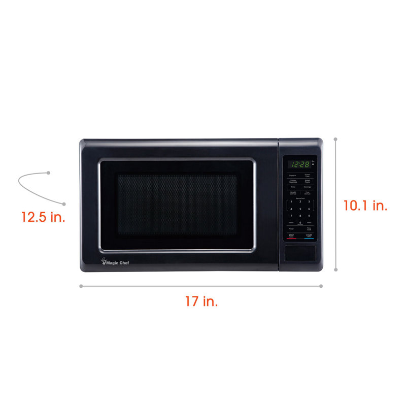 Micro-onde de comptoir tactile numérique 700 watts 0,7 pieds cubes Magic Chef, noir