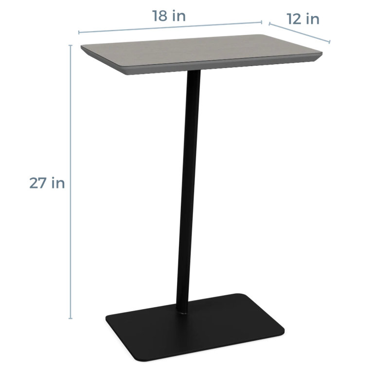 Pieds de table Darsey, Sergé sarrasin, Noir