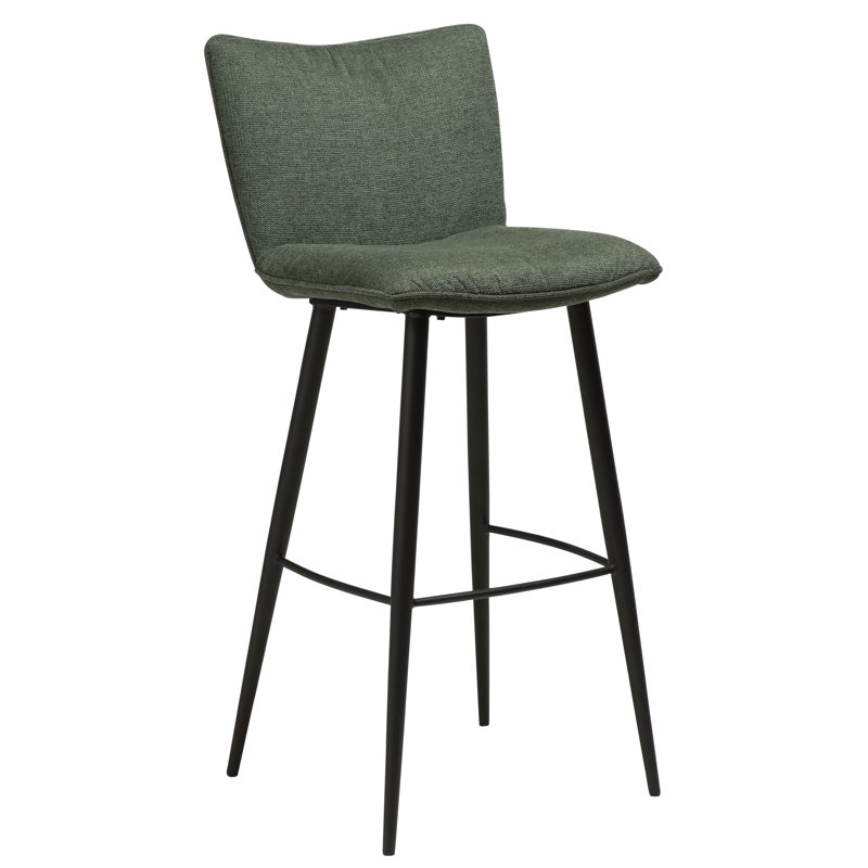 Upholstered Bar Stool, Green