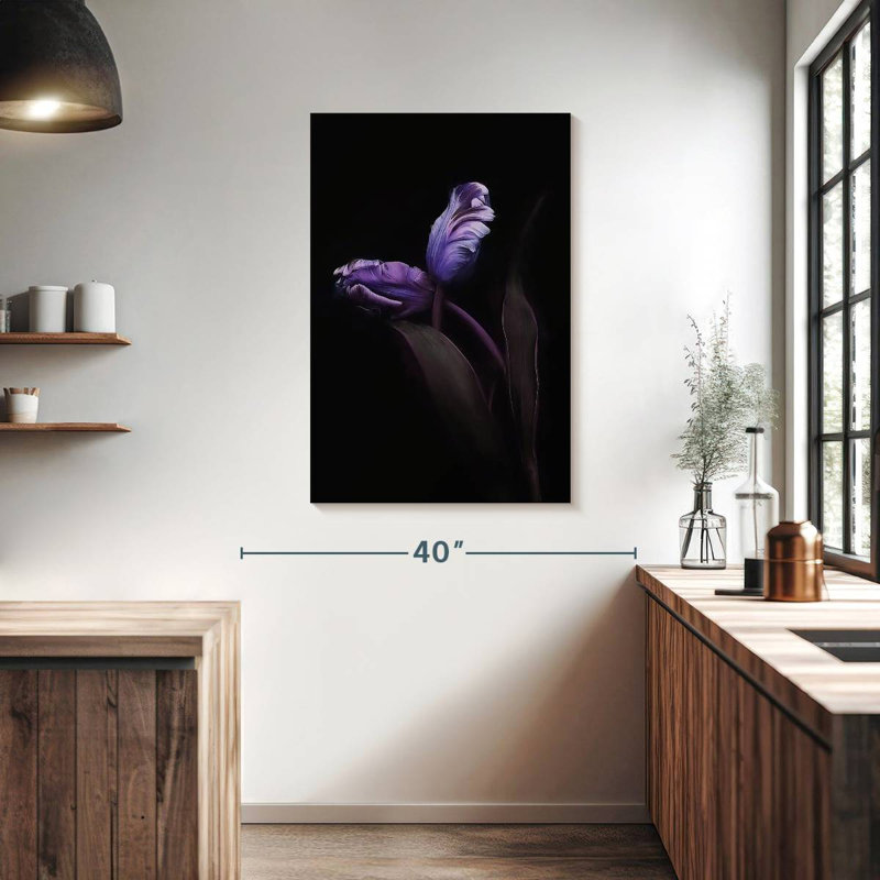 Harnek Violet Flower Buds, 39" H x 26" W