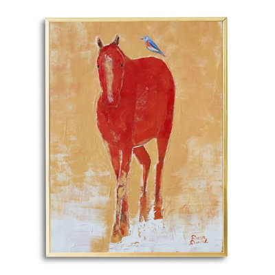Red Horse Print by Dara Daniel