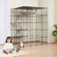 Grande cage à chat à 4 niveaux 54 x 41 x 69 po en métal avec hamac