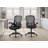 Ergonomic Swivel Office Chair With Adjustable Height And Armrests, Contemporary Black Mesh And Metal Design For Modern Workspaces