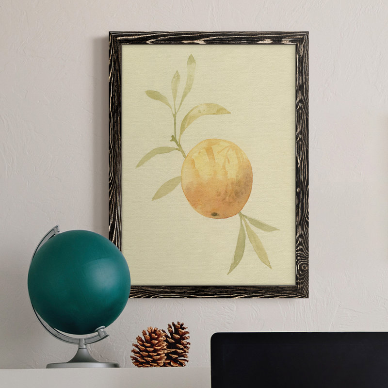 " Dappled Oranges IV " Painting Print, 17" H x 20" W x 1" D, Maple Framed