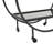 Metal Rolling 2 Mirrored Shelves Bar Cart with Wine Glass Storage and Handle-1952589883